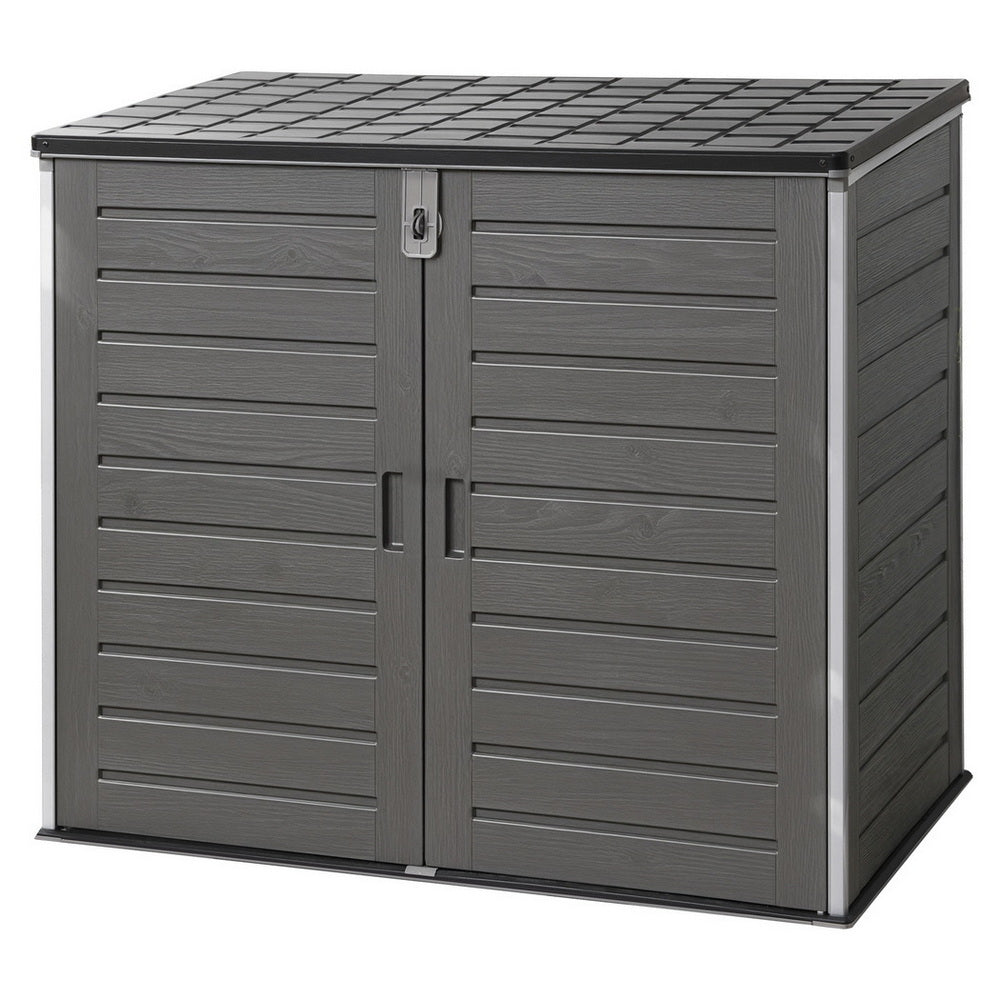 Gardeon Outdoor Storage Box 1170L Container Lockable Cabinet Tool Organizer Shed Grey-Furniture > Outdoor > Outdoor Storage Boxes-PEROZ Accessories