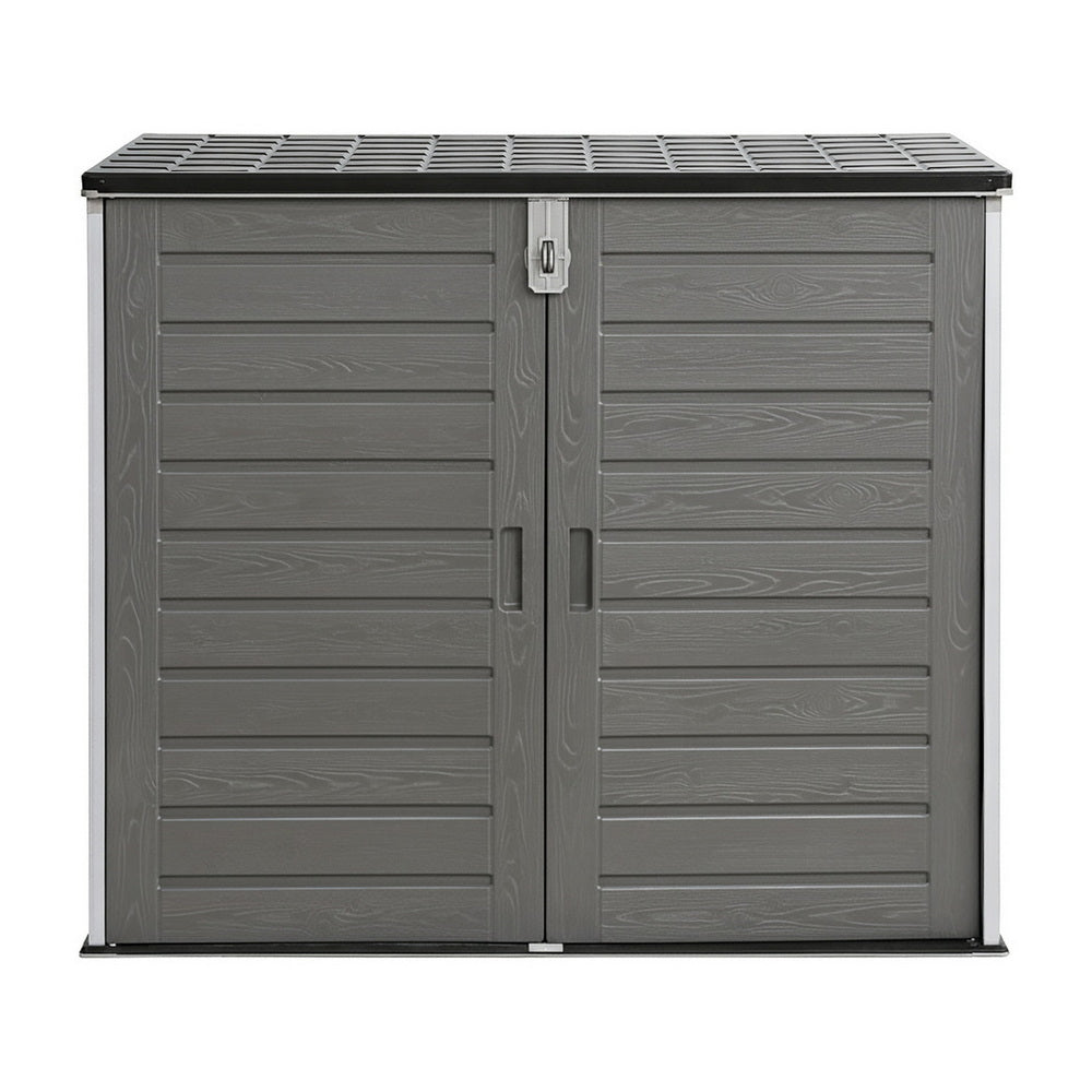 Gardeon Outdoor Storage Box 1170L Container Lockable Cabinet Tool Organizer Shed Grey-Furniture > Outdoor > Outdoor Storage Boxes-PEROZ Accessories