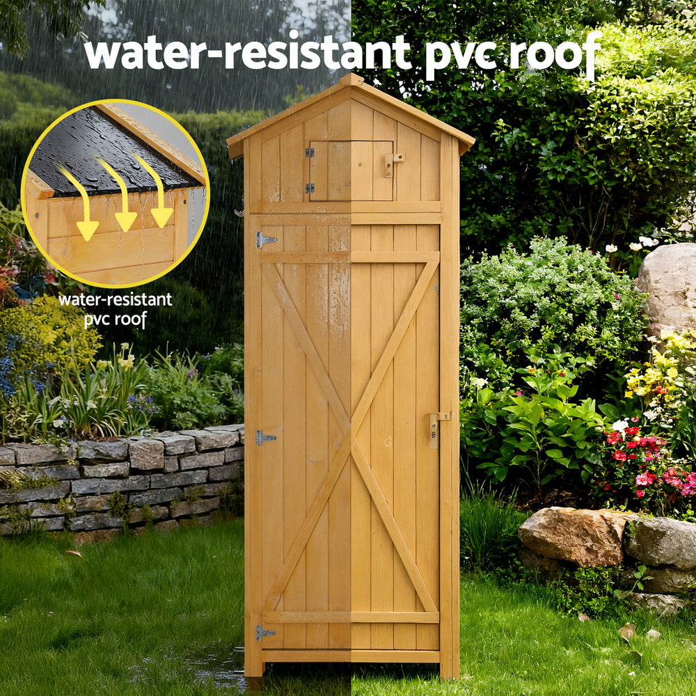 Gardeon Outdoor Storage Cabinet Cupboard Folding Table Tool Organizer Shed Adjustable-Furniture > Office > Storage Cabinets-PEROZ Accessories