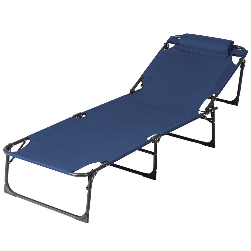 Gardeon Sun Lounger Folding Lounge Beach Chair Patio Outdoor Furniture-Furniture > Outdoor > Outdoor Chairs-PEROZ Accessories