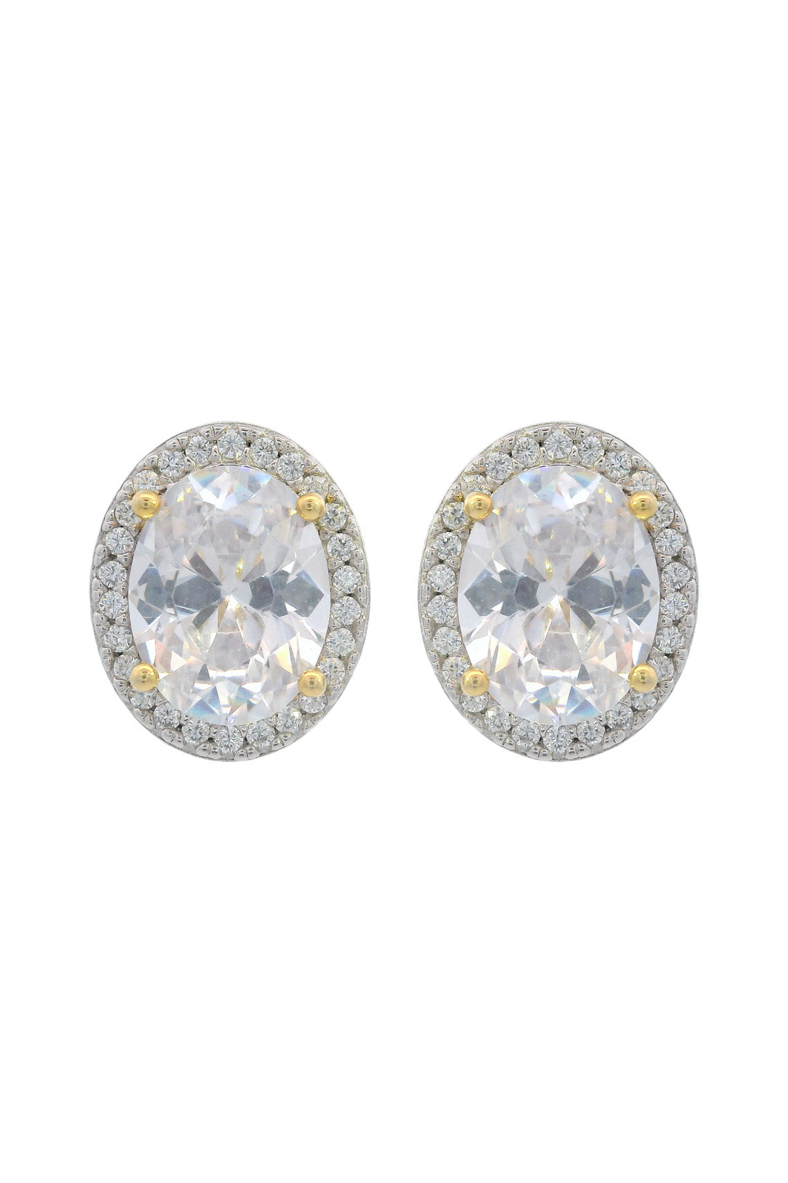 GEORGINI MIDNIGHT VELVET LIMITED EDITION SELENE TWO-TONE MOONLIGHT OVAL EARRINGS-PEROZ Accessories