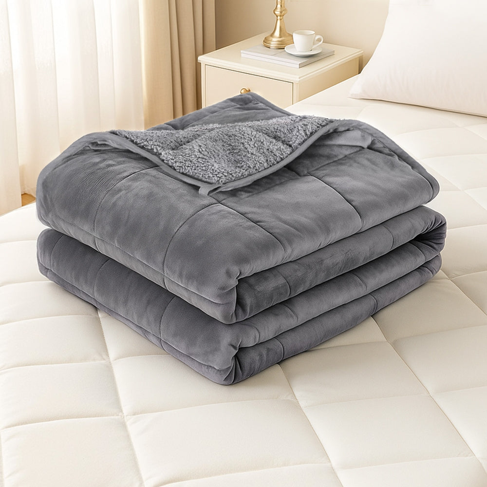 Giselle 11KG Weighted Blanket Adults Kid Anti Anxiety Gravity Blankets Sherpa Fleece-Home & Garden > Bedding > Blankets & Throws-PEROZ Accessories