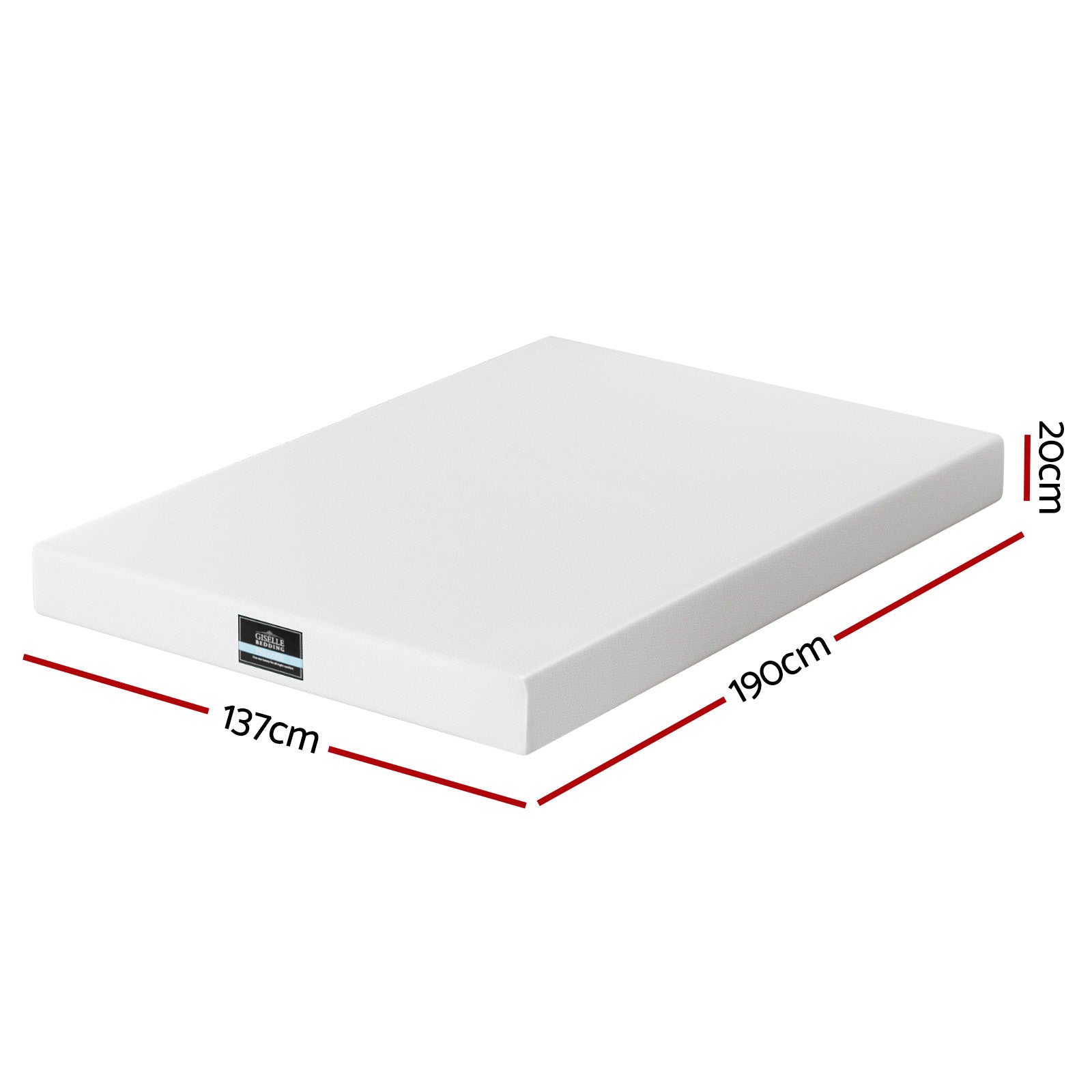 Giselle 20cm Memory Foam Mattress Green Tea Double-Furniture > Mattresses > Double Mattress-PEROZ Accessories