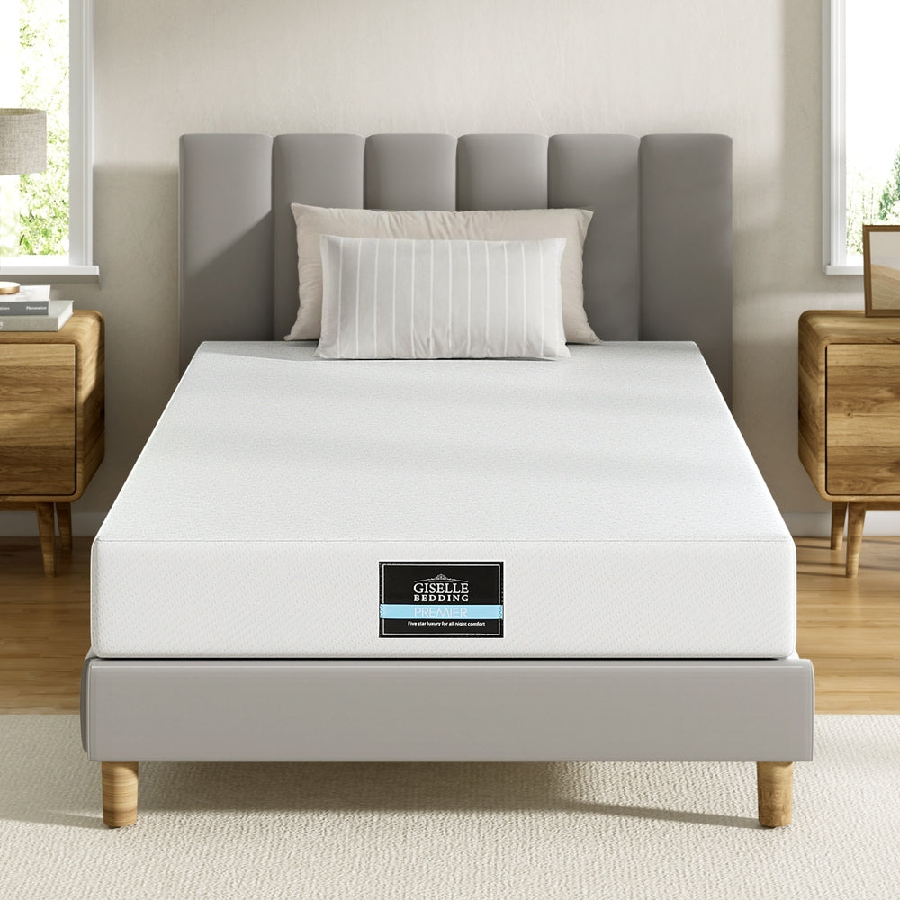 Giselle 20cm Memory Foam Mattress Green Tea King Single-Furniture > Mattresses > King Single Mattress-PEROZ Accessories