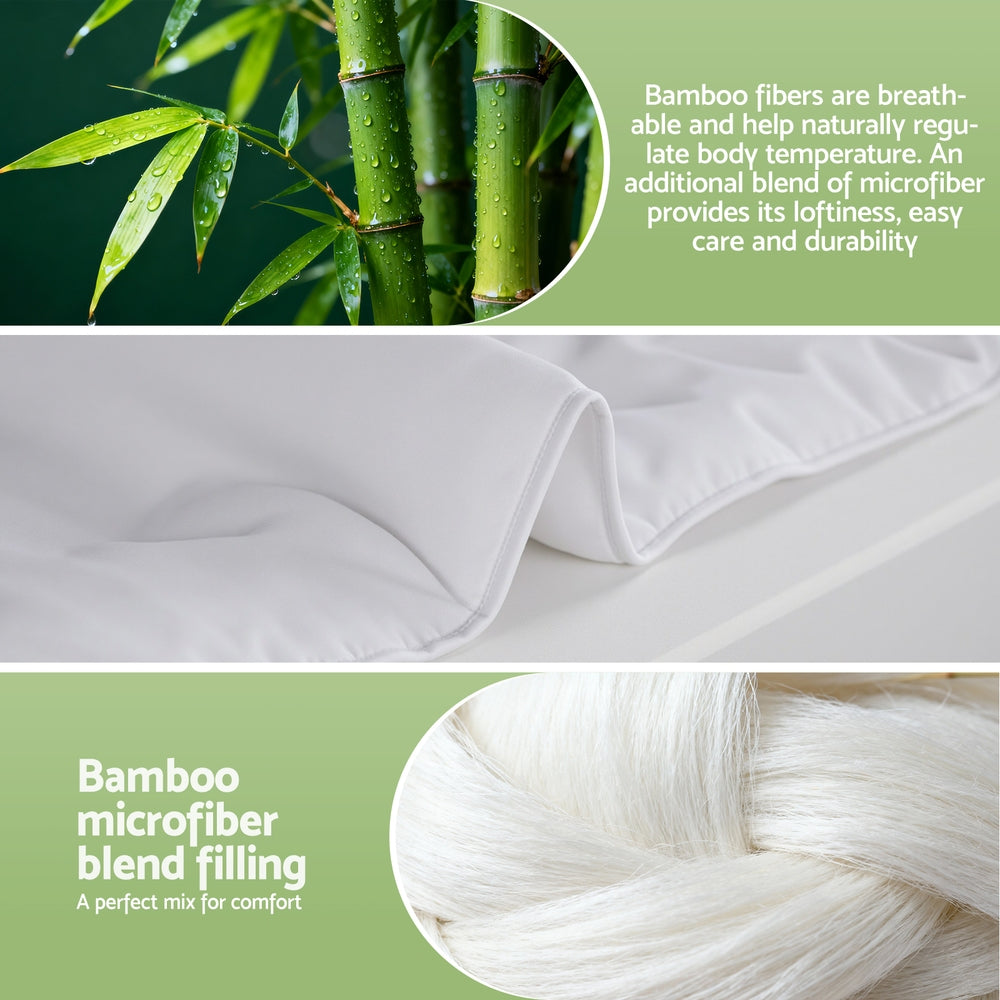Giselle Bedding 200GSM Bamboo Quilt Summer Quilts All Season Doona Duvet Lightweight Double-Home & Garden > Bedding > Quilts & Duvets-PEROZ Accessories