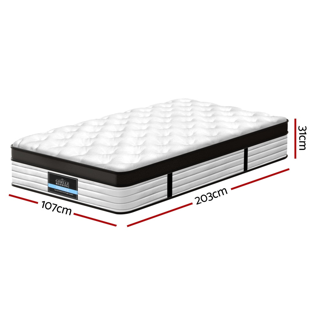 Giselle Bedding 31cm Mattress Euro Top King Single-Furniture > Mattresses > Single Mattress-PEROZ Accessories