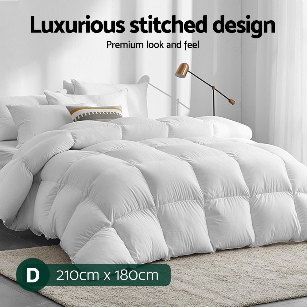 Giselle Bedding 700GSM Duck Down Feather Quilt Duvet Doona Winter Blanket Double-Home & Garden > Bedding > Quilts & Duvets-PEROZ Accessories