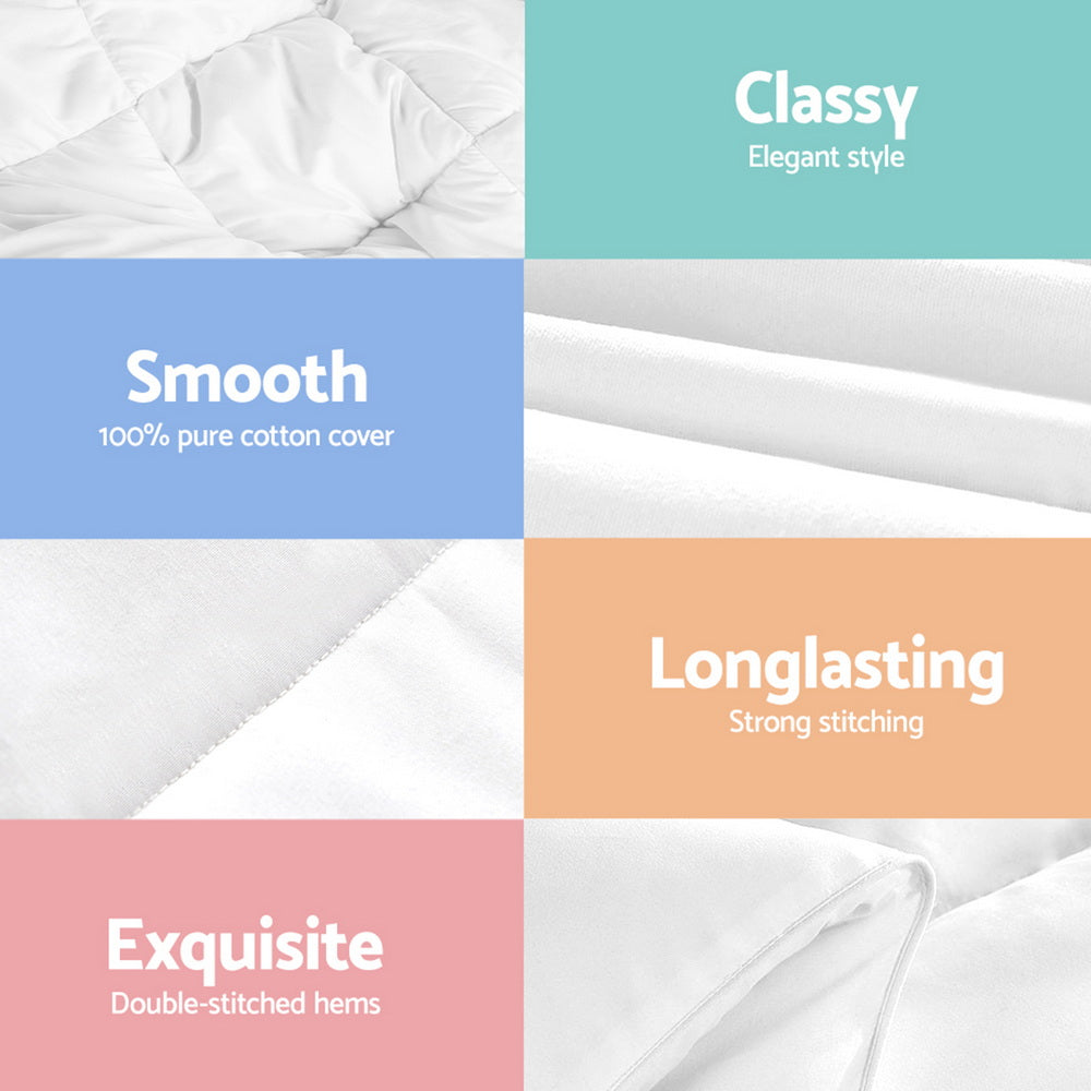 Giselle Bedding 800GSM Goose Down Feather Quilt Winter Blanket Duvet Comforter Single-Home & Garden > Bedding > Quilts & Duvets-PEROZ Accessories