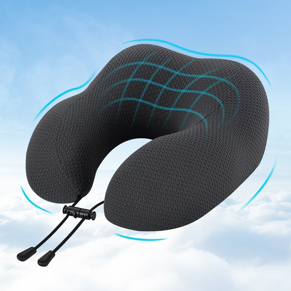Giselle Bedding Travel Neck Pillow U-Shape Support Memory Foam Plane Car Cushion-Home & Garden > Bedding > Pillows-PEROZ Accessories