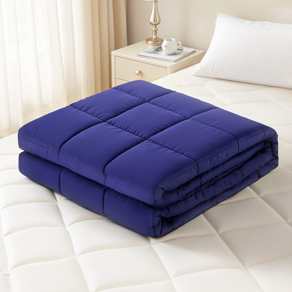 Giselle Bedding Weighted Blanket 11KG Kids Adults Heavy Gravity Relax Calm Blue-Home & Garden > Bedding > Blankets & Throws-PEROZ Accessories