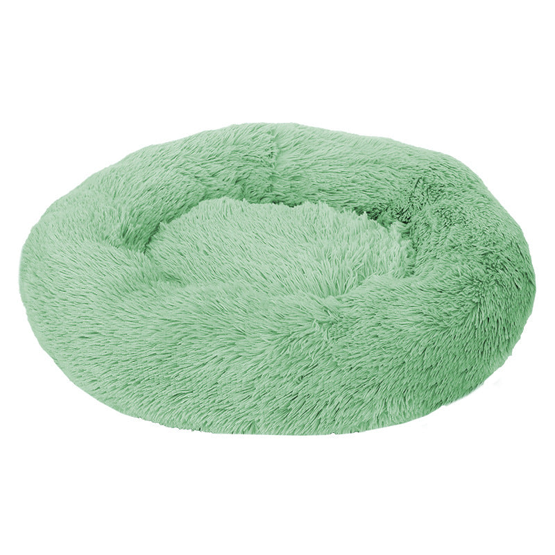Green 50cm Cozy Round Pet Bed - Plush Cat & Dog Bed with Non-Slip Base, Machine Washable-Pet Care > Dog Supplies > Dog Beds-PEROZ Accessories