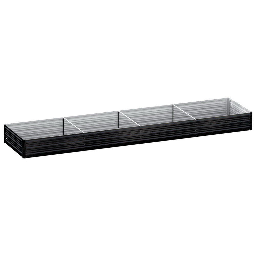 Green Fingers Raised Garden Bed 2 Pcs 210x90cm Planter Box Container Galvanised Metal Outdoor-Home & Garden > Garden Beds > Garden Beds & Planters-PEROZ Accessories