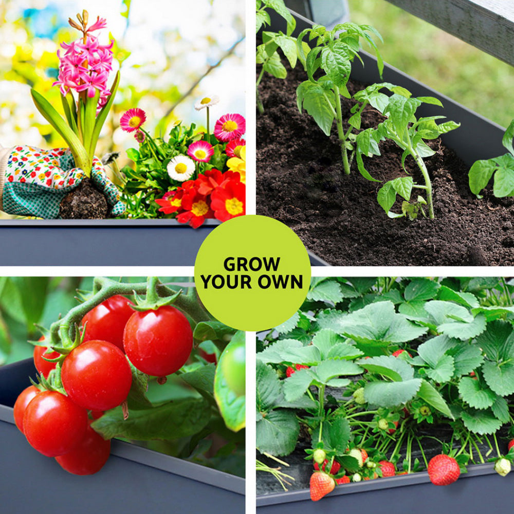 Green Fingers Raised Garden Bed x2 Elevated 100X40X80cm Planter Box Raised Container Herb-Home & Garden > Garden Beds > Garden Beds & Planters-PEROZ Accessories
