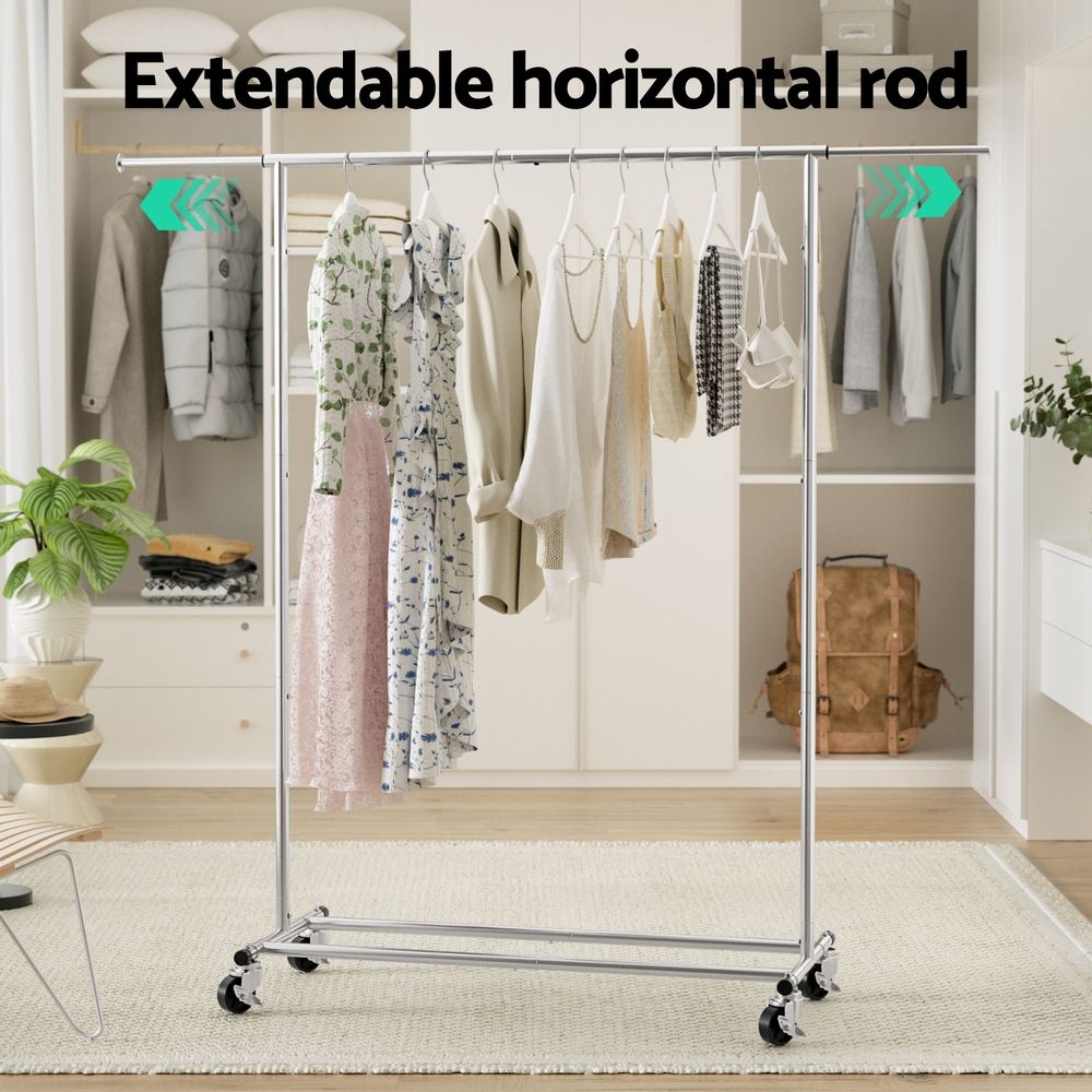 Artiss 2X Clothes Rack Airer Rail Coat Garment Stand Adjustable Hanger-Furniture > Living Room > Coat Racks-PEROZ Accessories