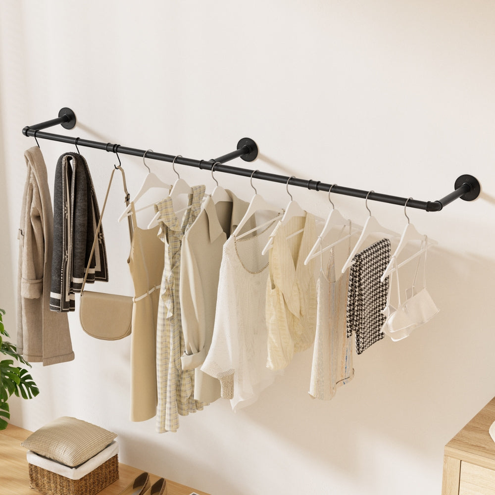 Artiss Clothes Rack Floating Shelf Metal-Furniture > Living Room > Coat Racks-PEROZ Accessories