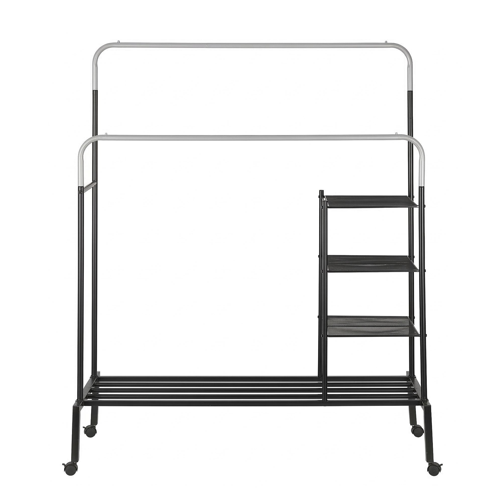 Artiss Clothes Rack Double Rod Airer Rail Coat Stand Hanger Storage Shelf-Furniture > Living Room > Coat Racks-PEROZ Accessories