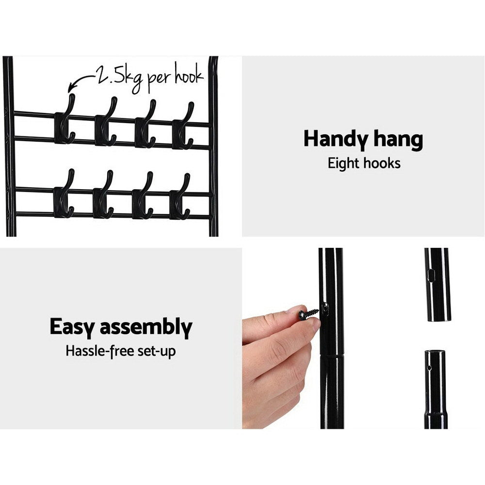 Artiss Clothes Rack Airer Coat Stand 179cm Hanger Rail Closet-Coat Racks-PEROZ Accessories
