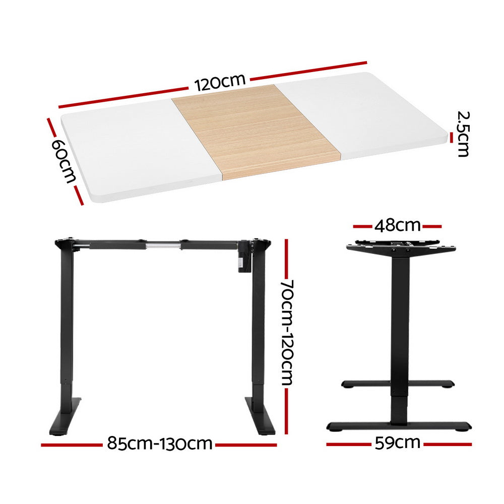 Artiss Motorised Standing Desk Sit Stand Desks 120CM-Furniture > Office-PEROZ Accessories