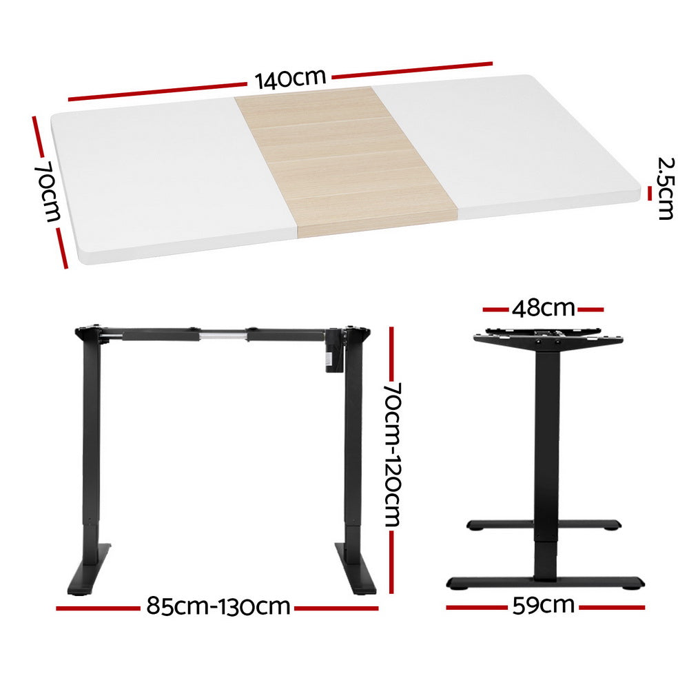 Artiss Motorised Standing Desk Sit Stand Desks 140CM-Furniture > Office-PEROZ Accessories