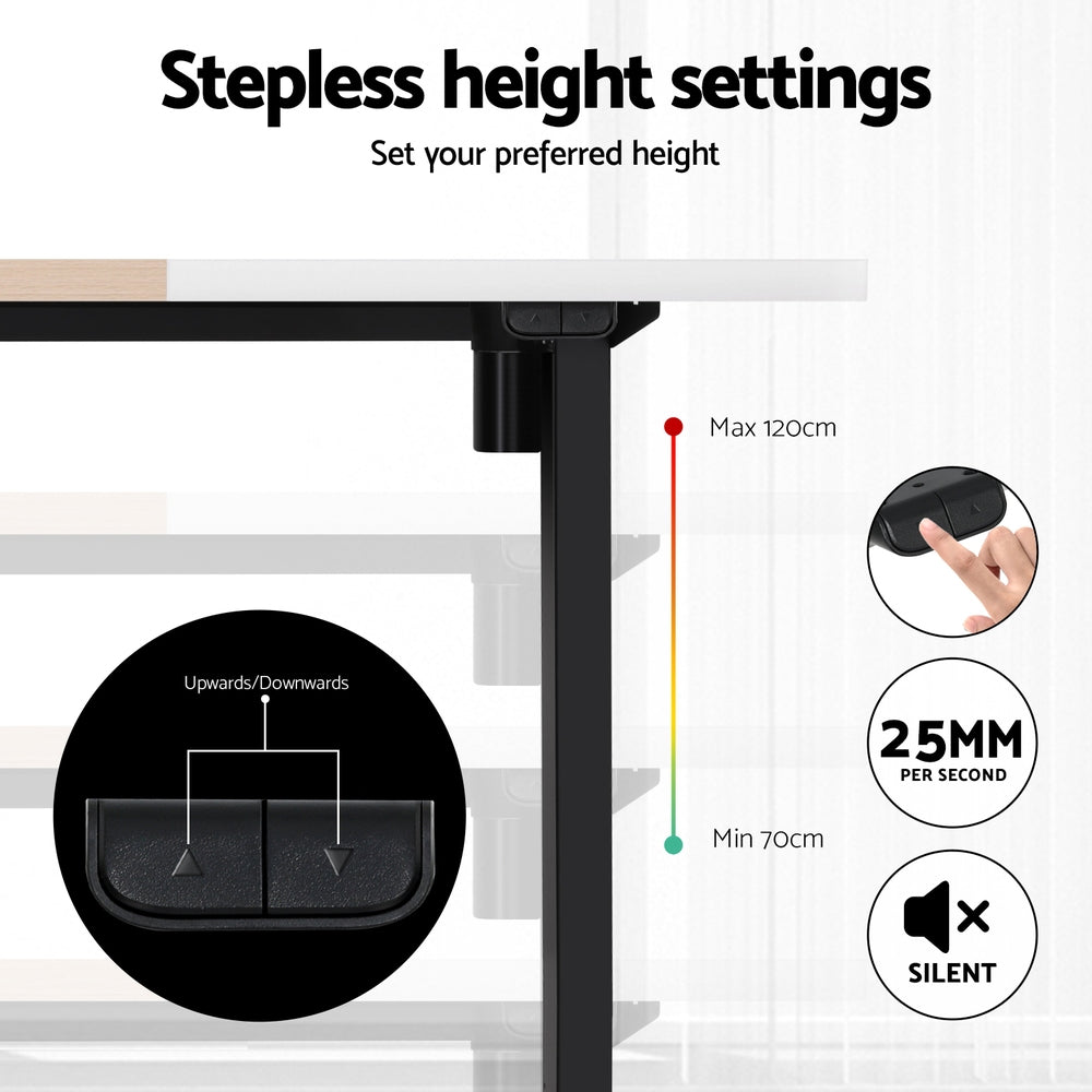 Artiss Motorised Standing Desk Sit Stand Desks 140CM-Furniture > Office-PEROZ Accessories