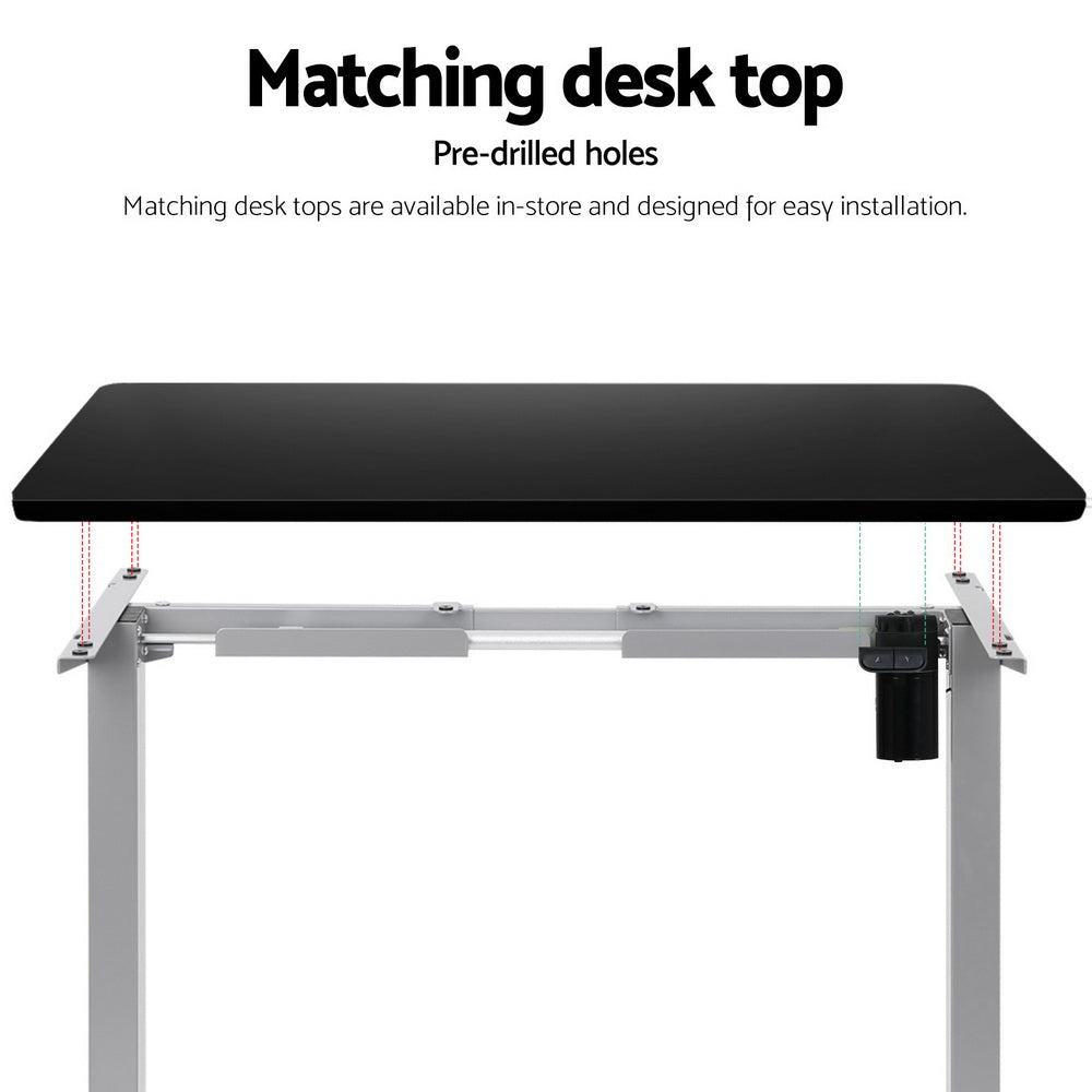 Artiss Electric Standing Desk Frame Only Height Adjustable 70KG Load Grey-Office Desks-PEROZ Accessories