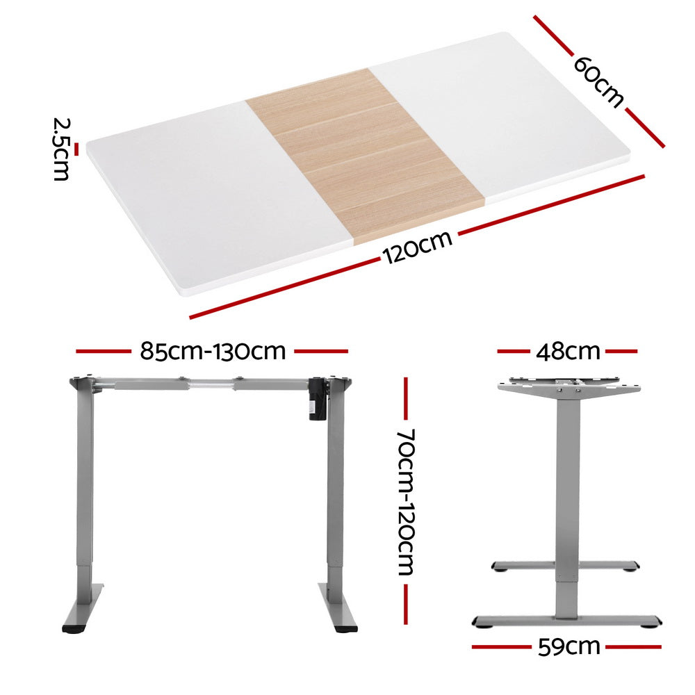 Artiss Standing Desk Electric Sit Stand Desks 120CM-Furniture > Office-PEROZ Accessories