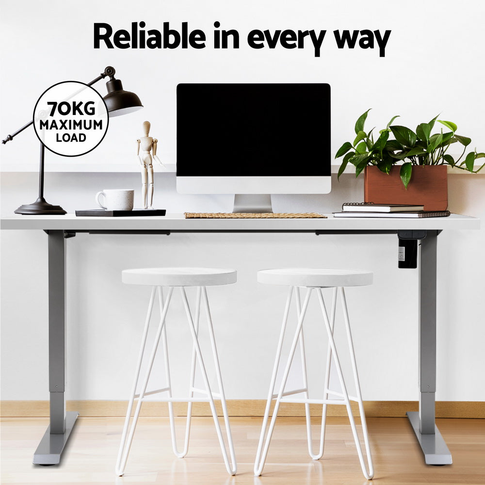Artiss Standing Desk Motorised 140CM White-Office Desks-PEROZ Accessories