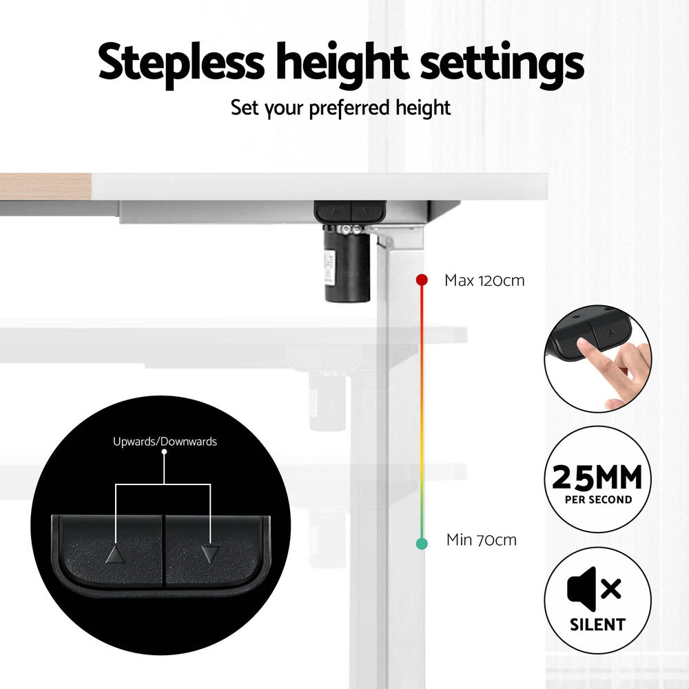 Artiss Electric Standing Desk Sit Stand Desks 140CM-Furniture > Office-PEROZ Accessories