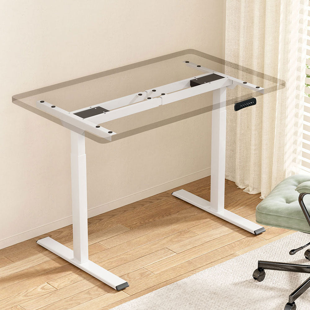 Artiss Standing Desk Frame Only Dual Motor Motorised White-Furniture > Office > Desks-PEROZ Accessories