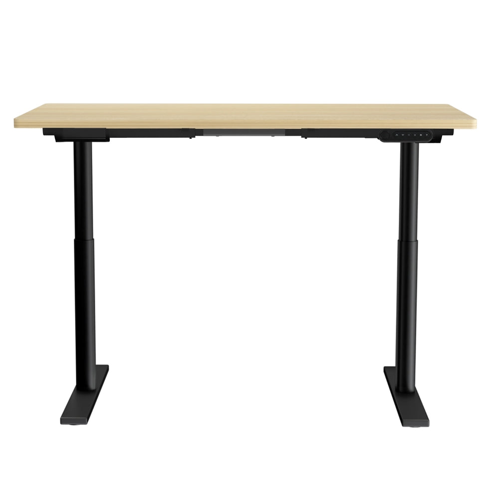 Artiss Standing Desk Motorised Electric Dual Motor White Oak 120CM-Office Desks-PEROZ Accessories