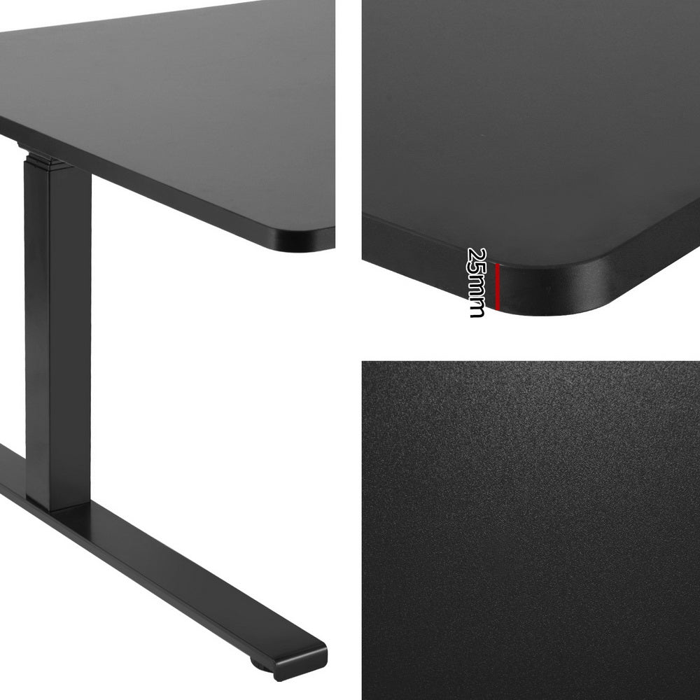 Artiss Standing Desks L-shape Motorised 160CM Black-Furniture > Office-PEROZ Accessories