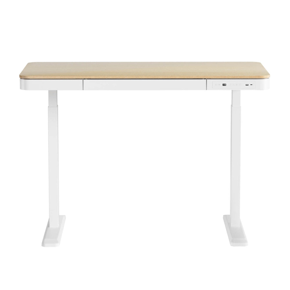 Artiss Standing Desk Motorised Electric Dual Motor Draw 120CM Oak-Furniture > Office-PEROZ Accessories