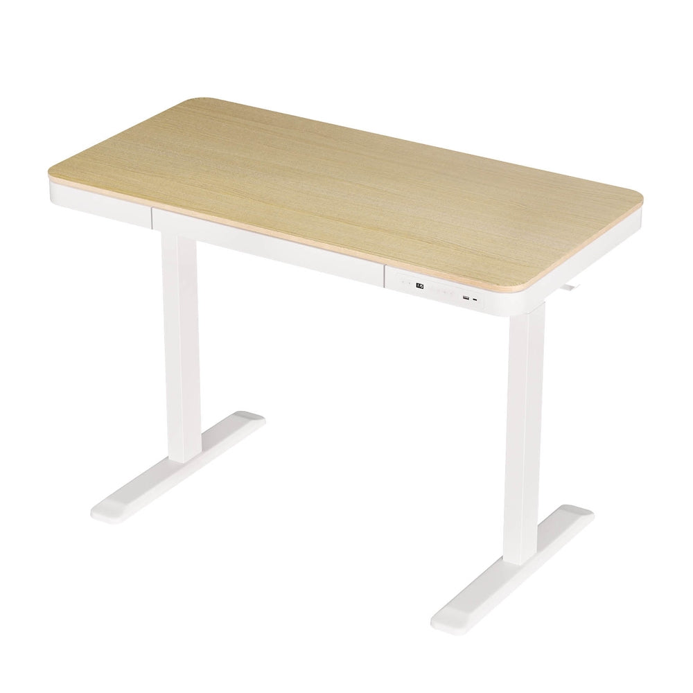 Artiss Standing Desk Motorised Electric Dual Motor Draw 120CM Oak-Furniture > Office-PEROZ Accessories