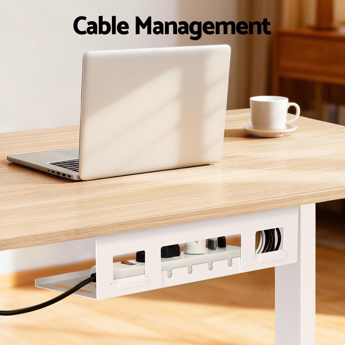 Artiss Standing Desk Sit Stand Touch Control Electric Oak 140CM-Furniture > Office > Desks-PEROZ Accessories