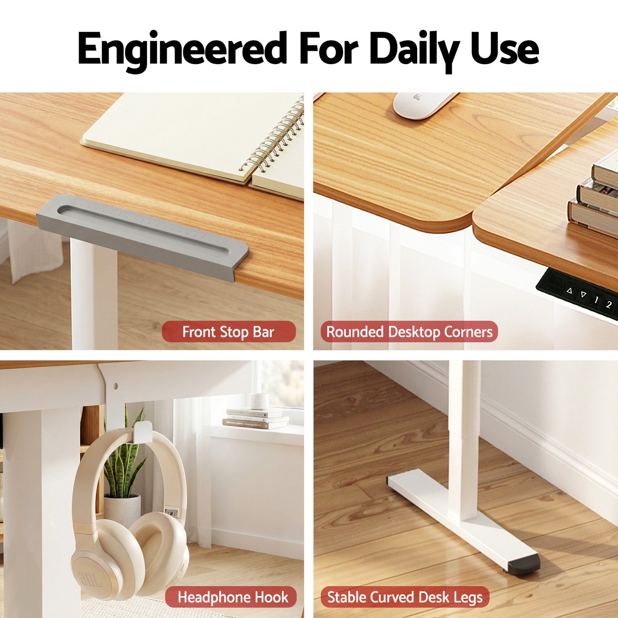 Artiss Electric Standing Desk Height Adjustable Sit Stand Desk Tilting Top-Furniture > Office > Desks-PEROZ Accessories