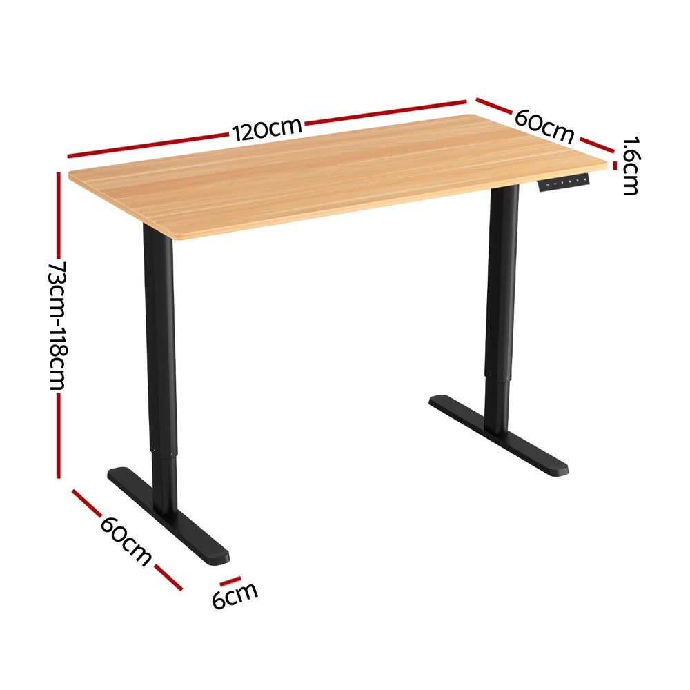 120CM Artiss Electric Standing Desk Sit Stand Desks Home Office Computer Desk-Furniture > Office > Desks-PEROZ Accessories