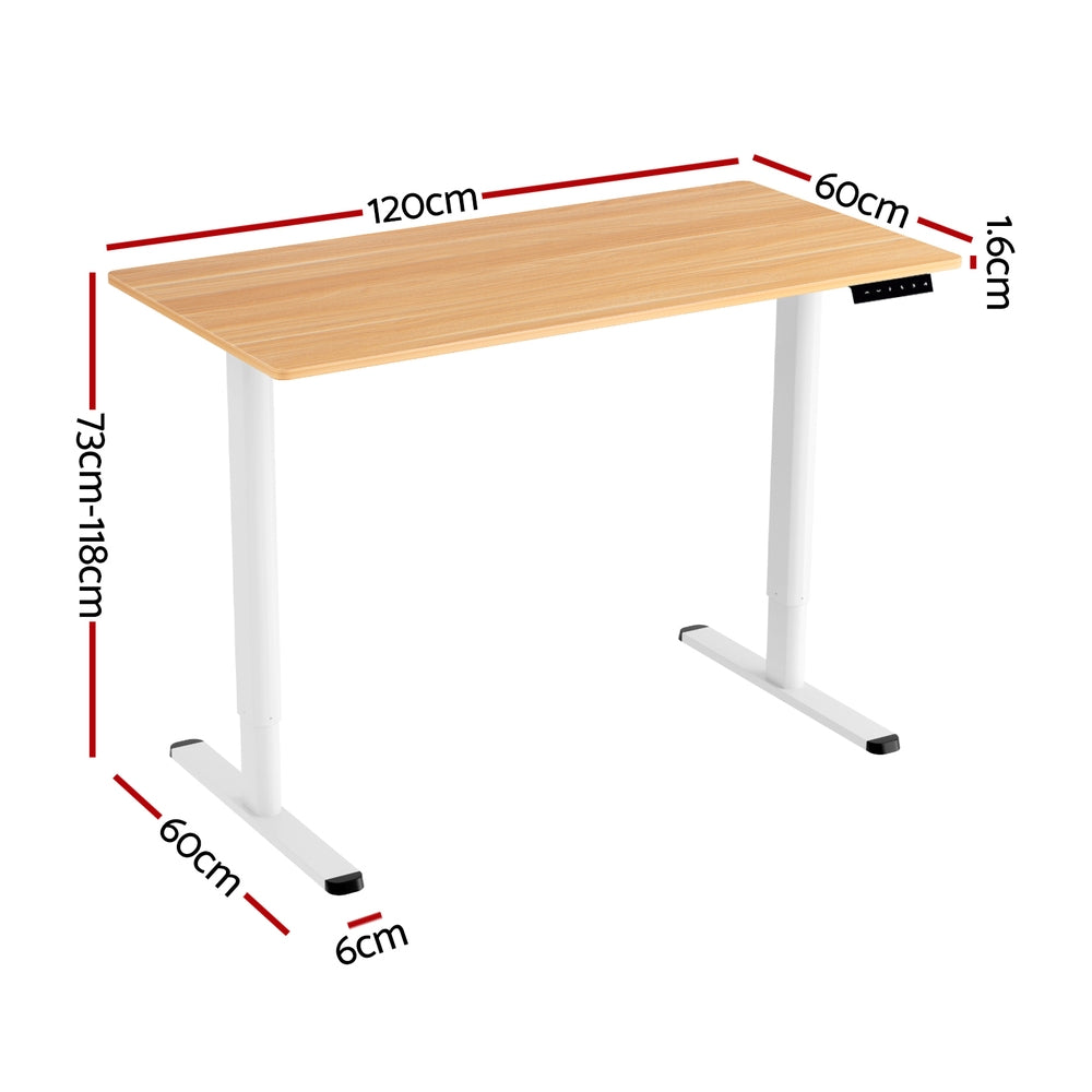120CM Artiss Electric Standing Desk Sit Stand Desks Home Office Computer Desk-Furniture > Office > Desks-PEROZ Accessories