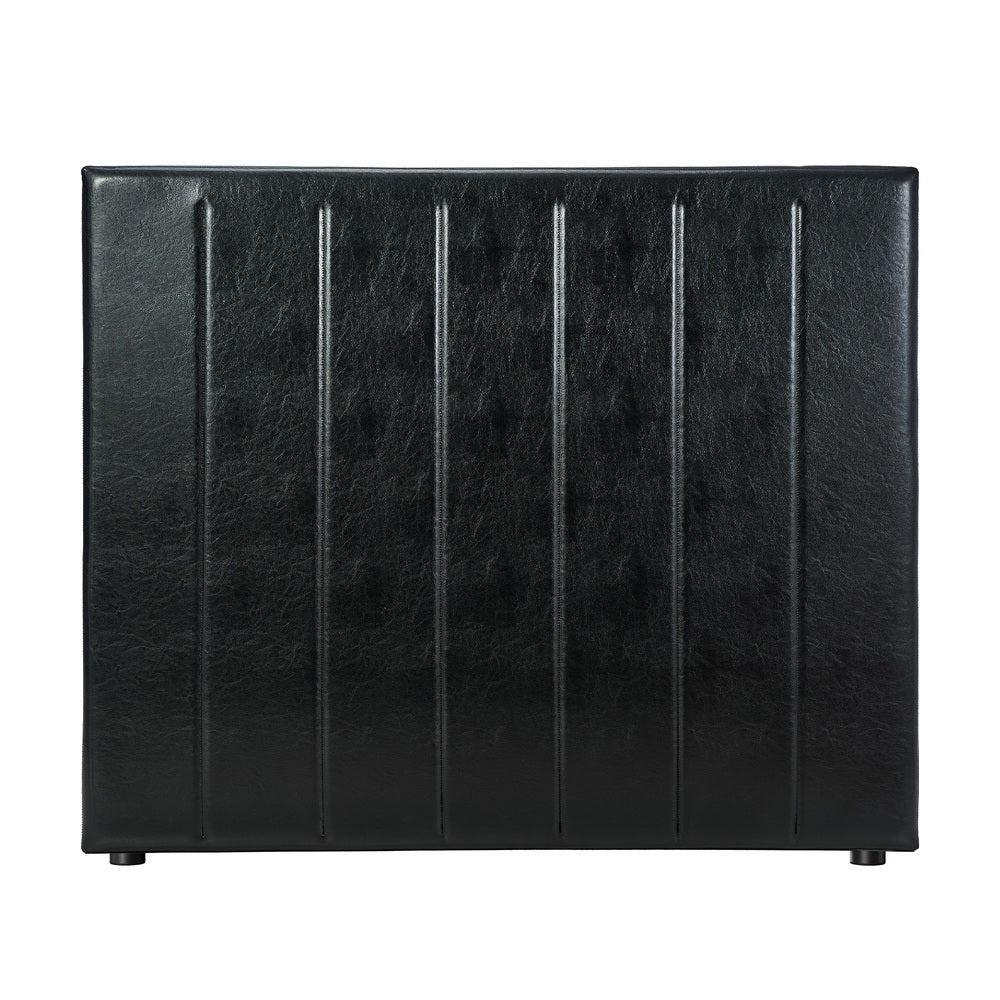 Oikiture Bed Frame Headboard King Single Size Bedhead Black Leather-Headboard-PEROZ Accessories