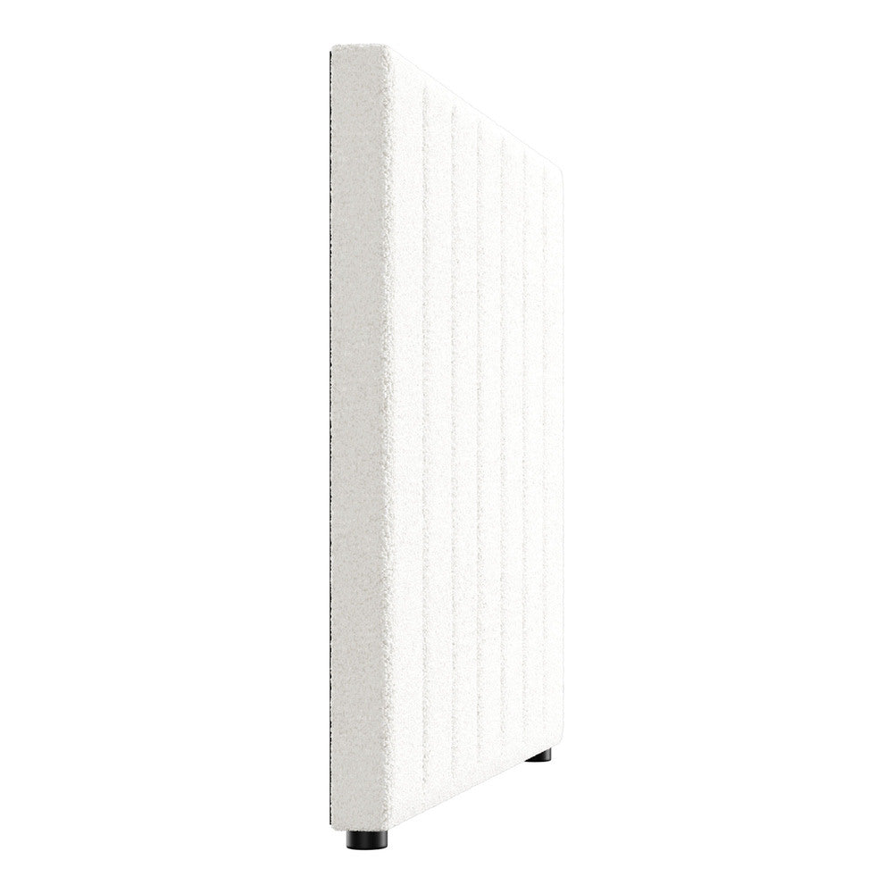 Oikiture Bed Frame Headboard King Single White Boucle-Headboards-PEROZ Accessories