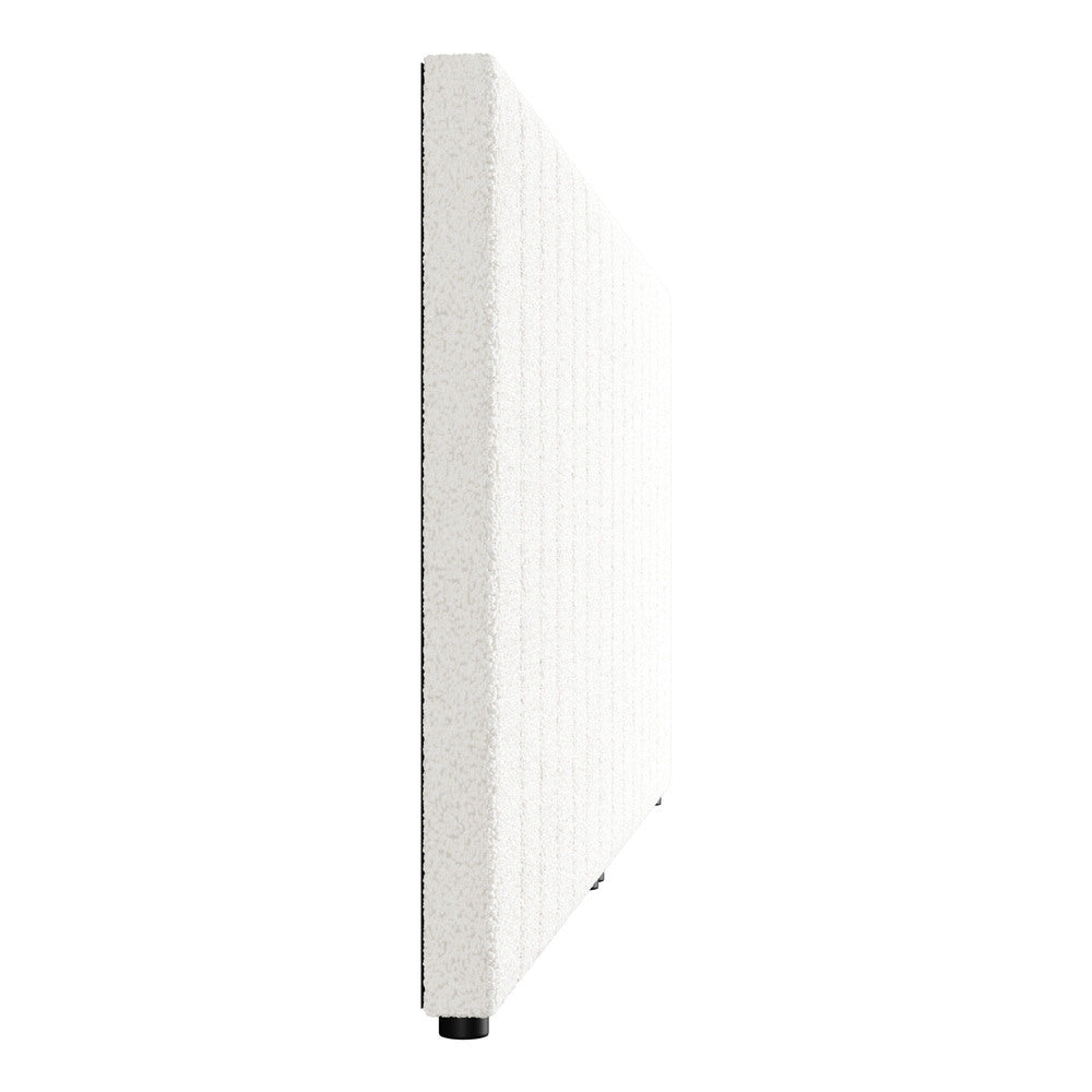 Oikiture Bed Frame Headboard Double Queen King White Boucle-Headboards-PEROZ Accessories