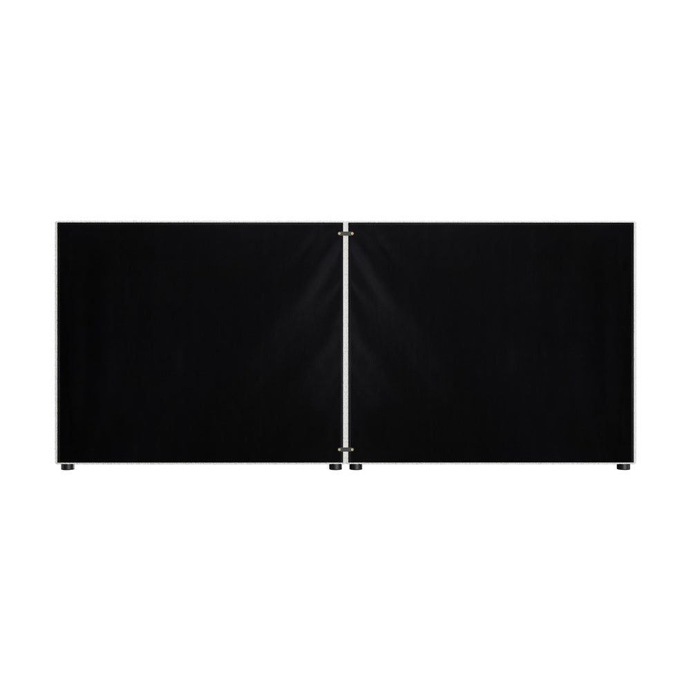 Oikiture Bed Frame Headboard Double Queen King White Boucle-Headboards-PEROZ Accessories