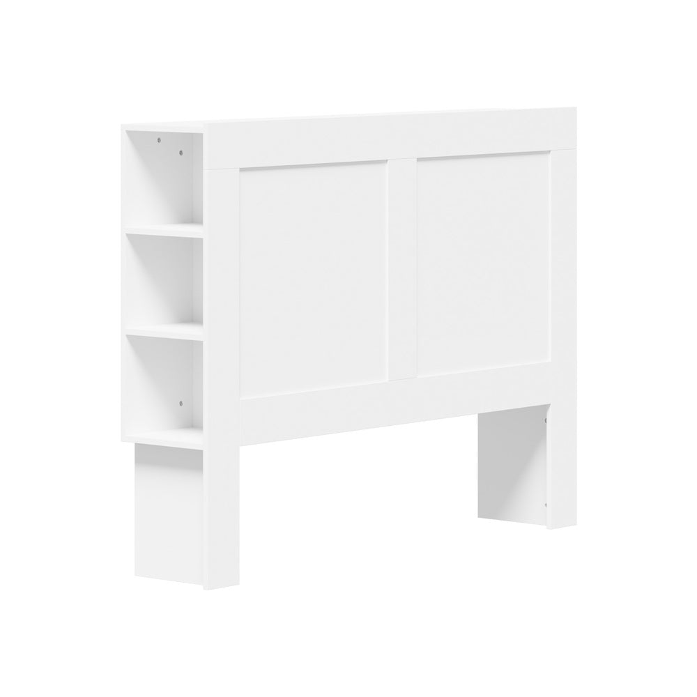 Oikiture Bed Head with Shelves Double Size White-Headboard-PEROZ Accessories