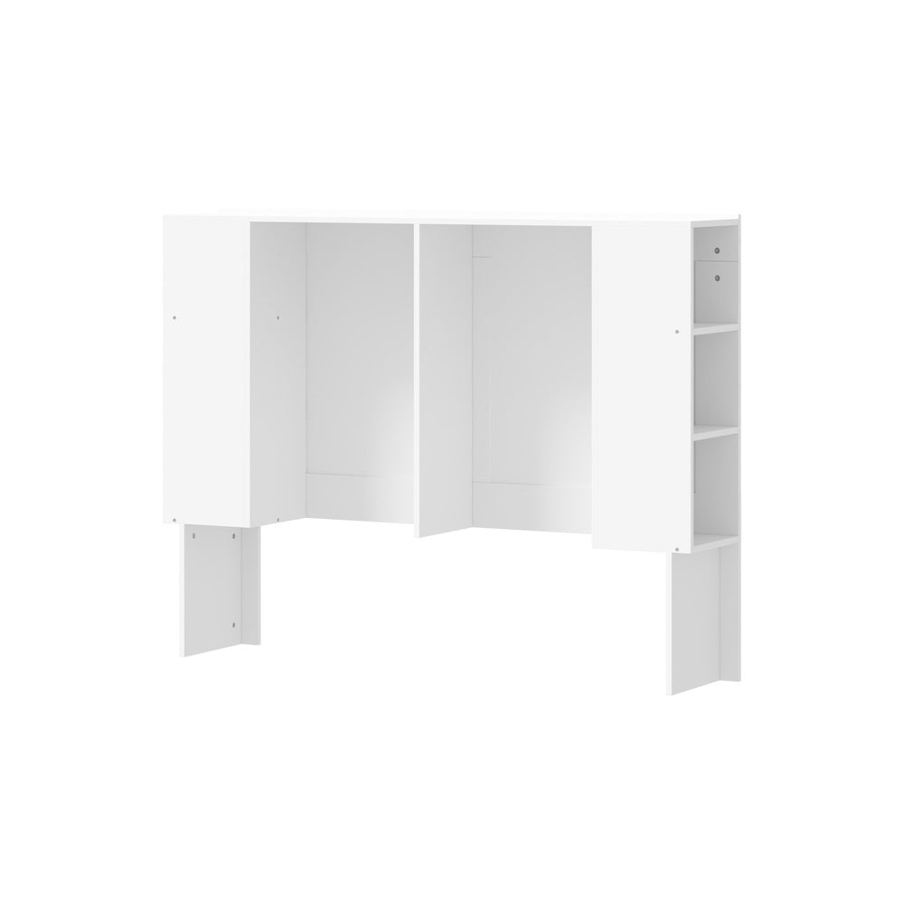 Oikiture Bed Head with Shelves Double Size White-Headboard-PEROZ Accessories