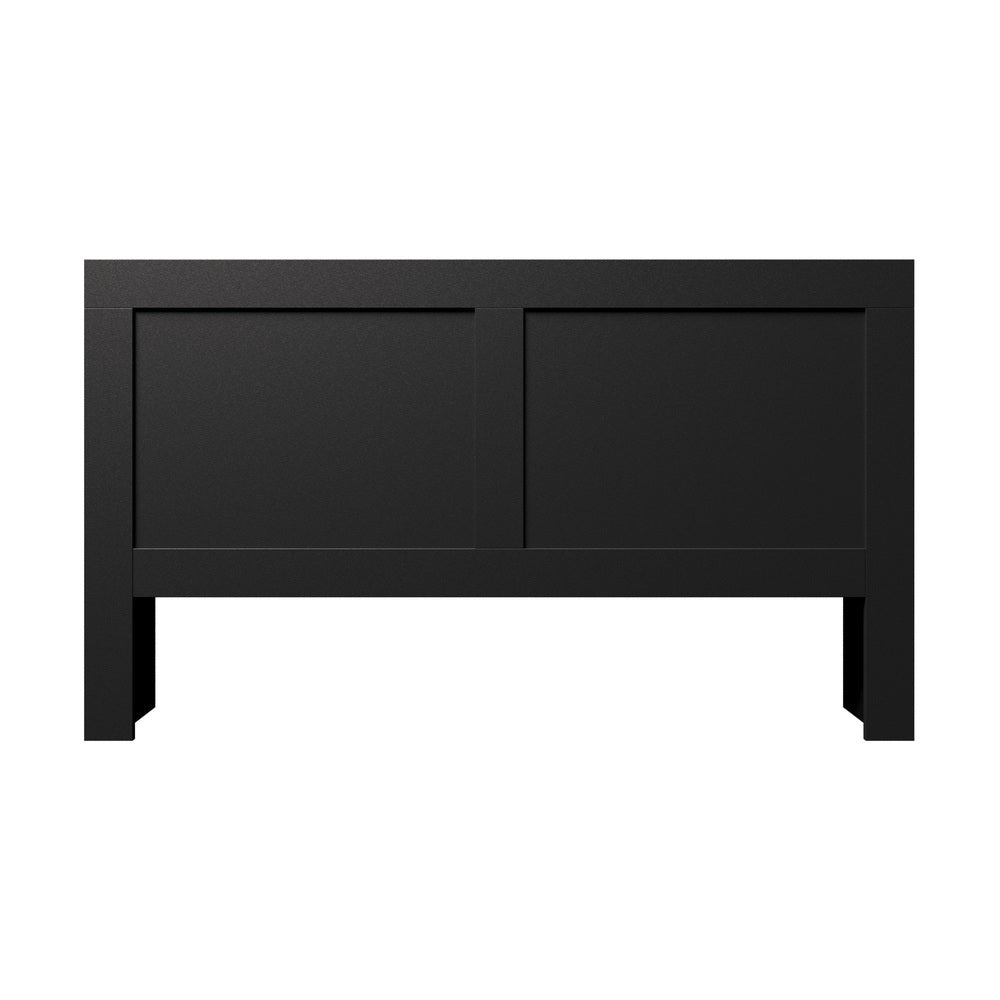 Oikiture Headboard King Size Bedhead with Storage Shelves Black-Headboard-PEROZ Accessories