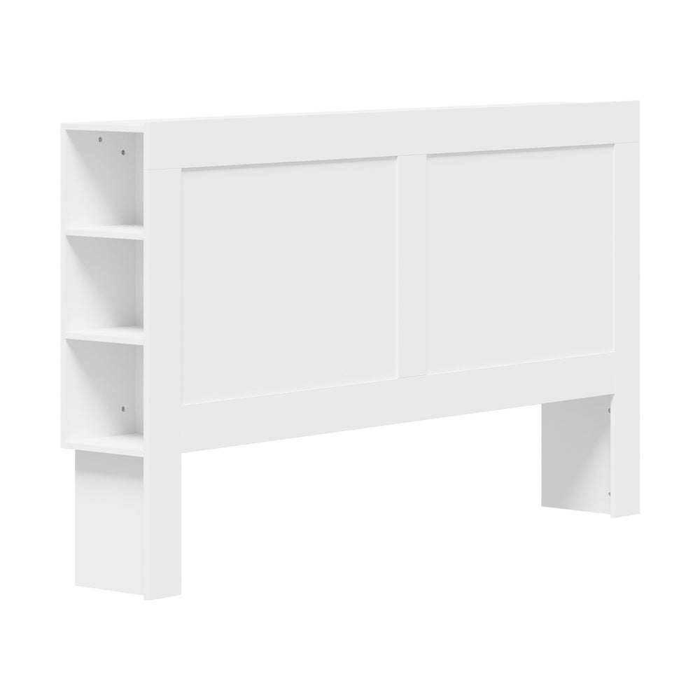 Oikiture Bed Head with Shelves King Size White-Headboard-PEROZ Accessories