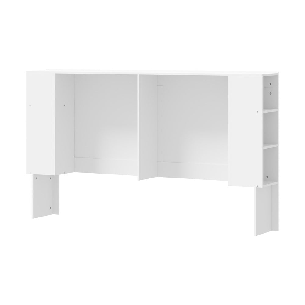 Oikiture Bed Head with Shelves King Size White-Headboard-PEROZ Accessories