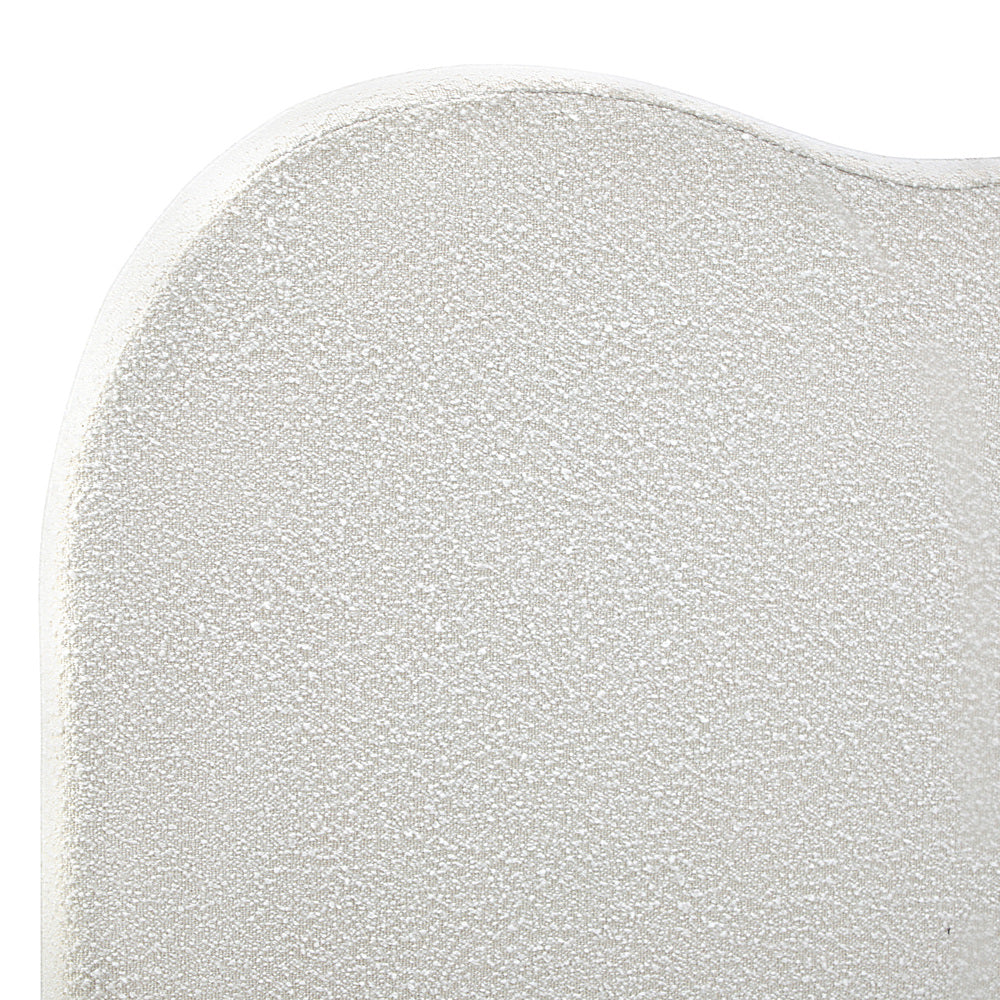 Oikiture Bed Head King Size Headboard Boucle Fabric White-Headboards-PEROZ Accessories
