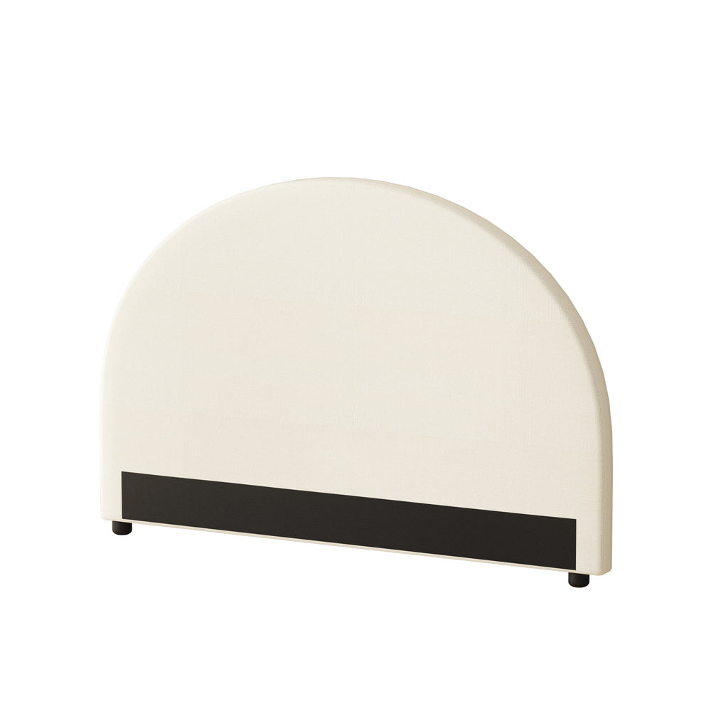 Oikiture Bed Head Double Size Headboard Bedhead Fabric Beige-Headboards-PEROZ Accessories
