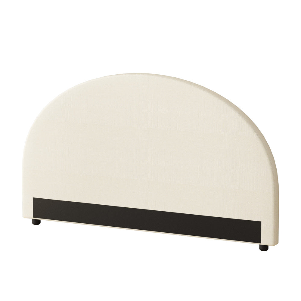 Oikiture Bed Head King Size Headboard Bedhead Fabric Beige-Headboards-PEROZ Accessories