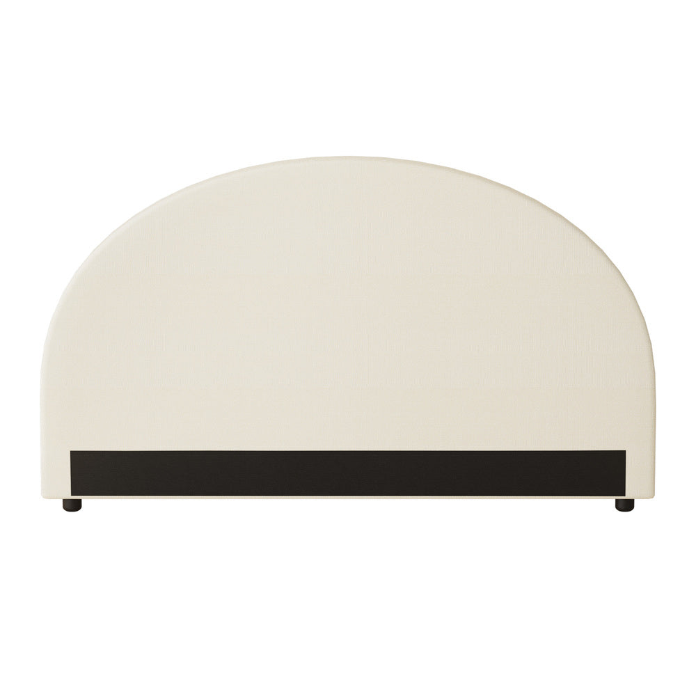 Oikiture Bed Head King Size Headboard Bedhead Fabric Beige-Headboards-PEROZ Accessories